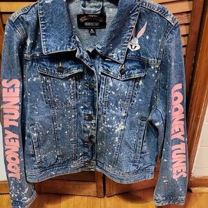 Warner Bros. Looney Tunes Denim Jacket with Red and White Details